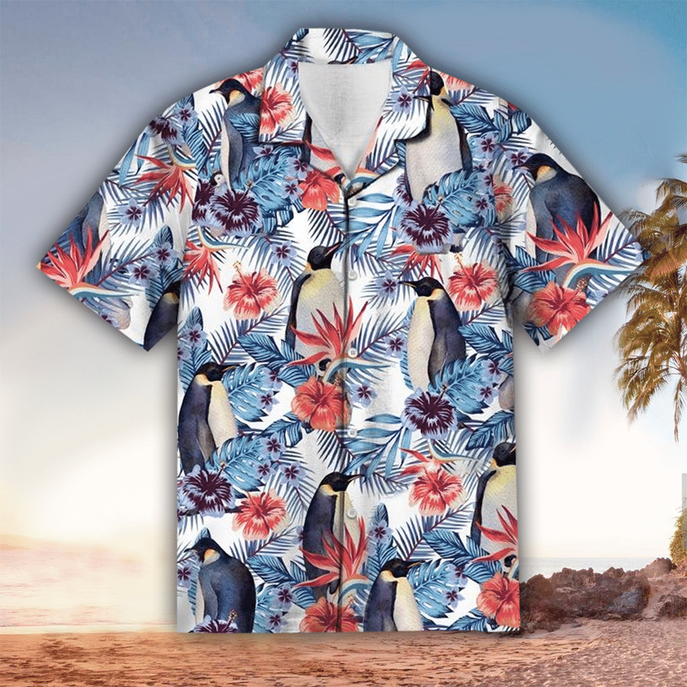 Penguin Aloha Shirt, Perfect Hawaiian Shirt For Penguin Lover Hawaii Shirt Men, Aloha Shirt