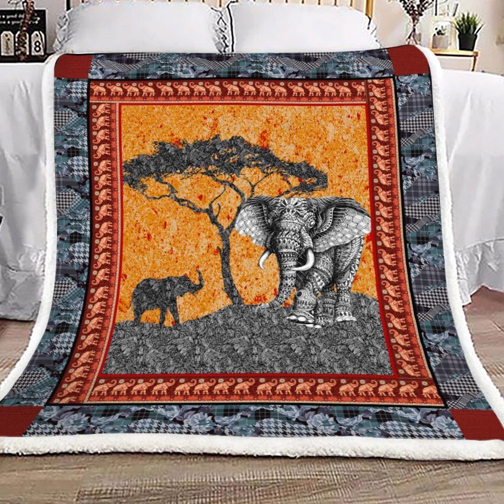 Elephant Yh25100572F Sherpa Fleece Blanket