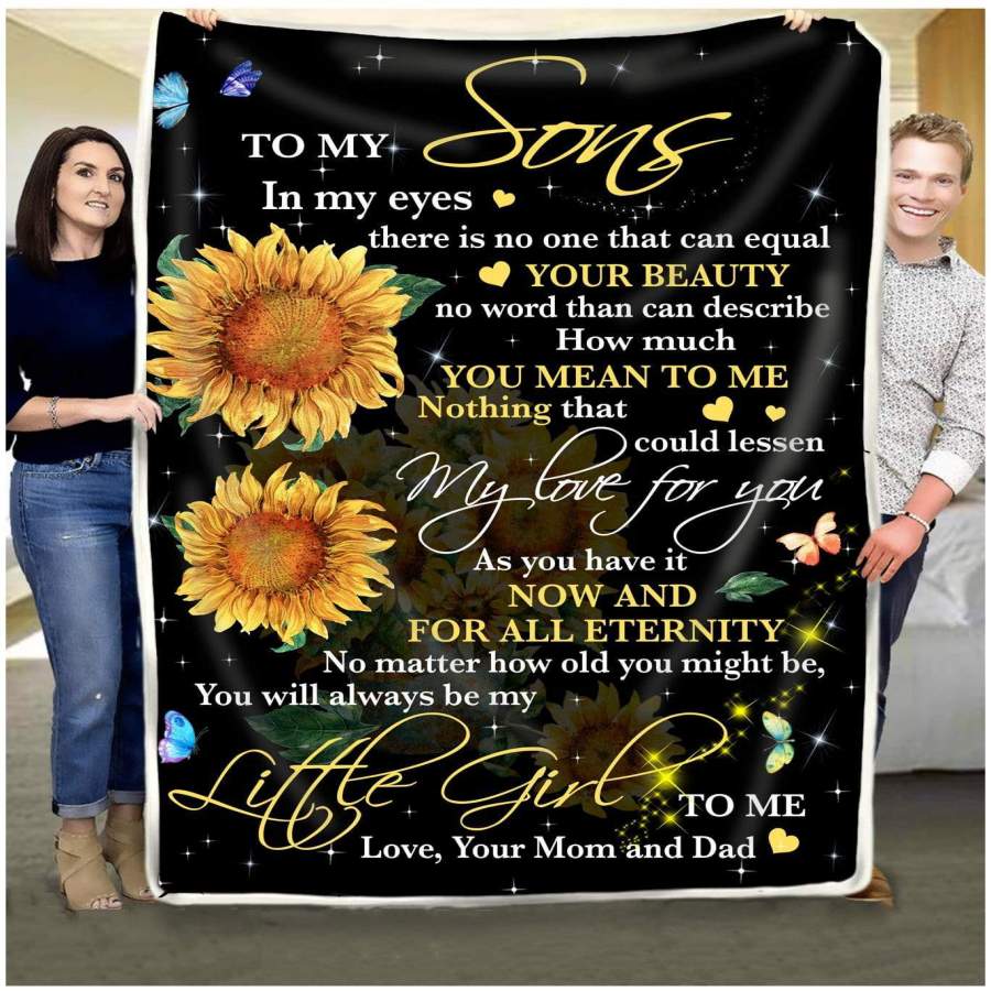 You Will Always Be My Little Girl Mom And Dad Gift For Son Blanket