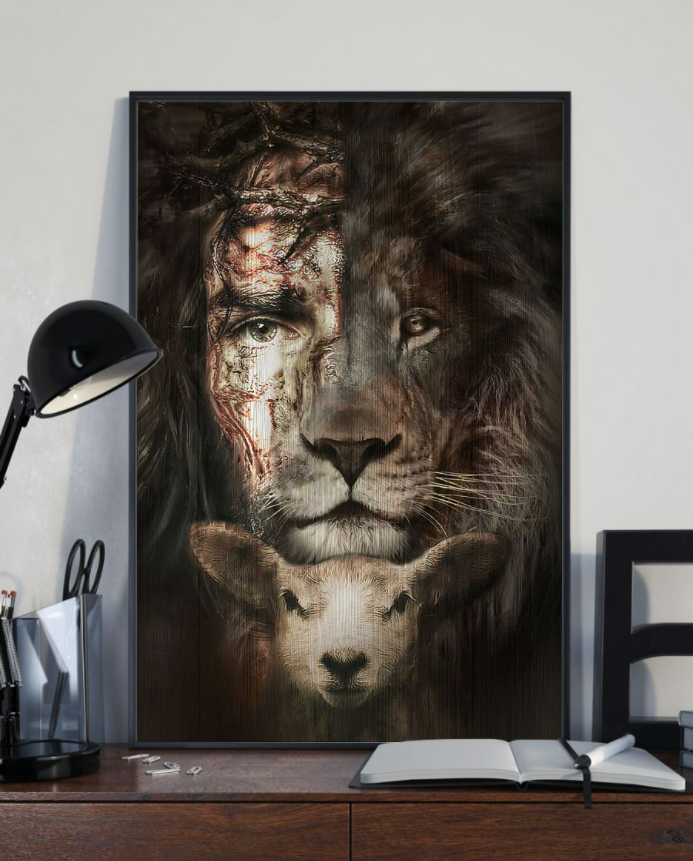 Jesus - The Lion Of Judah And The Lamb - The Perfect Combination Poster ...