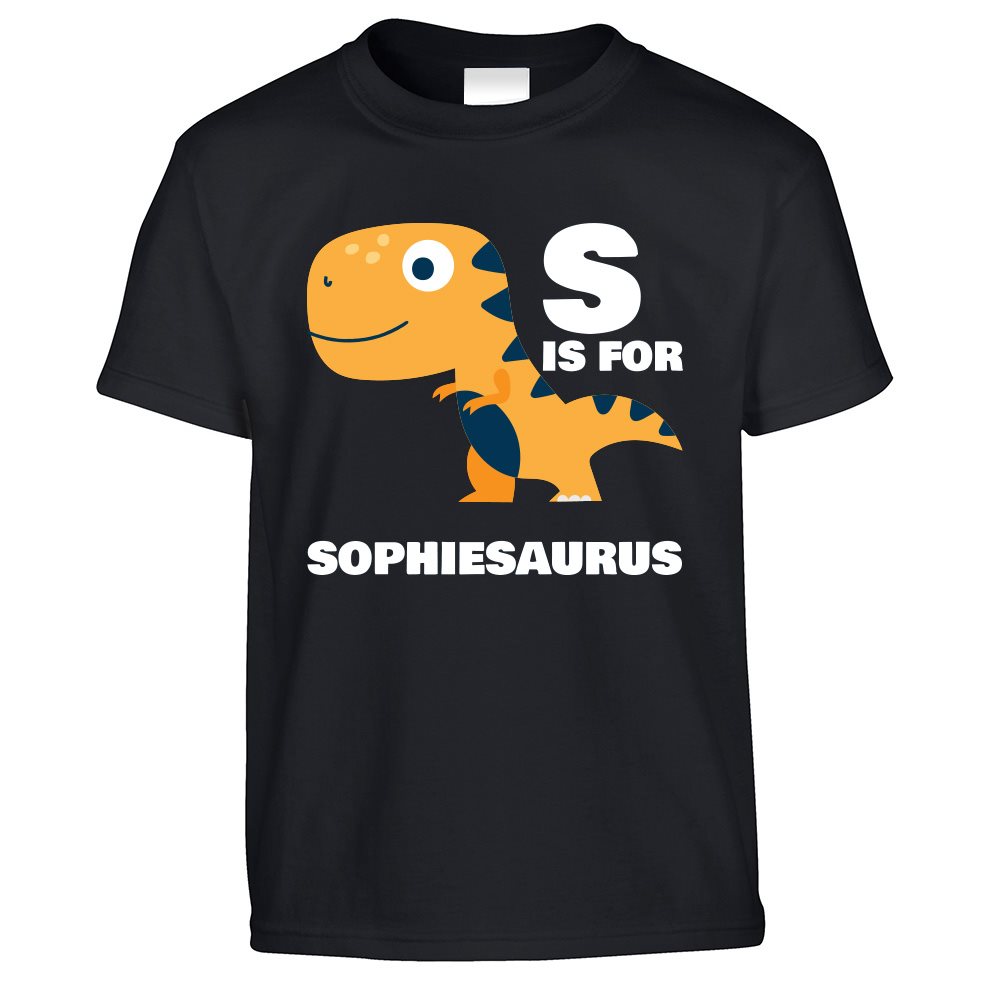 S Is For Sophie-Saurus Dinosaur Kids T Shirt