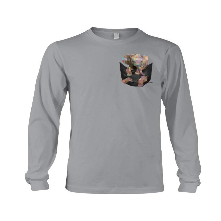 Baby Mosaic Elephant In Pocket 2020 Trending Unisex Long Sleeve