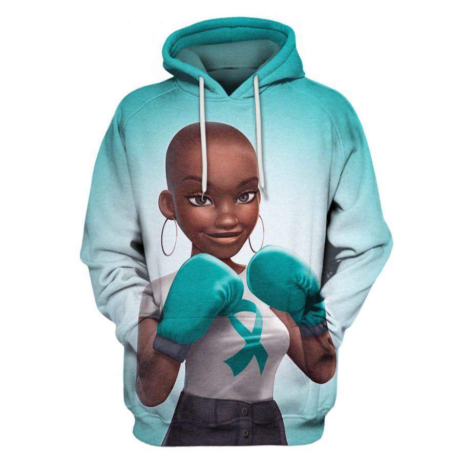 Teal Melanin Warrior Awareness Hoodie