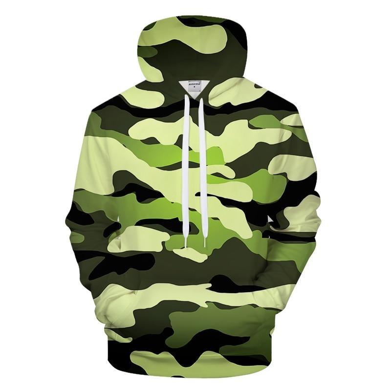 Bright Green Camo Hoodie