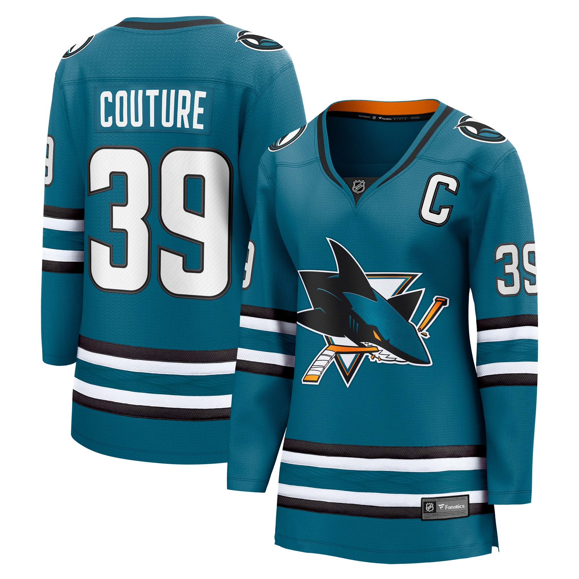 Women's San Jose Sharks Logan Couture Teal Home Breakaway Player Jersey