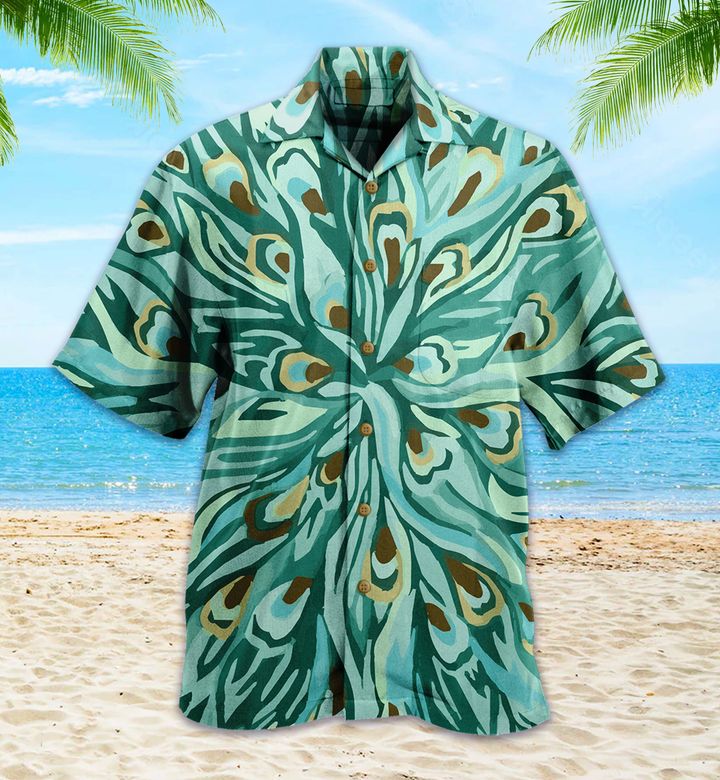 Peacock Flair Green Hawaii Shirt Ha21321