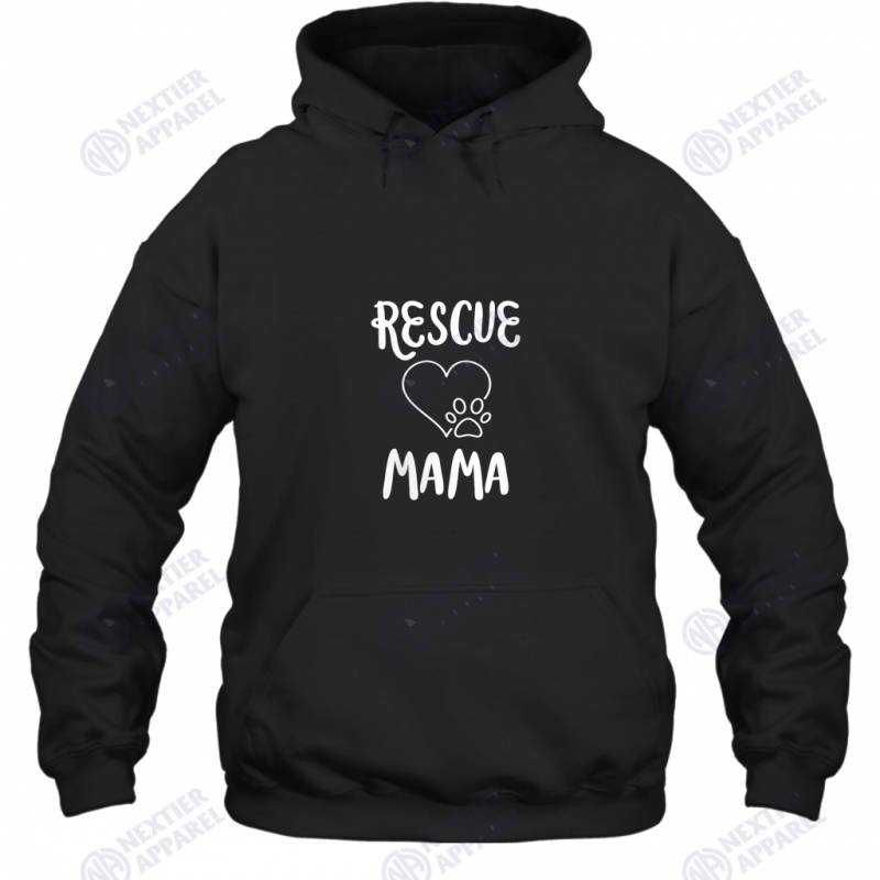 Womens Rescue Mama for Rescue Mom Dad Momma Pet Dog Cat Lover V Neck Hoodie