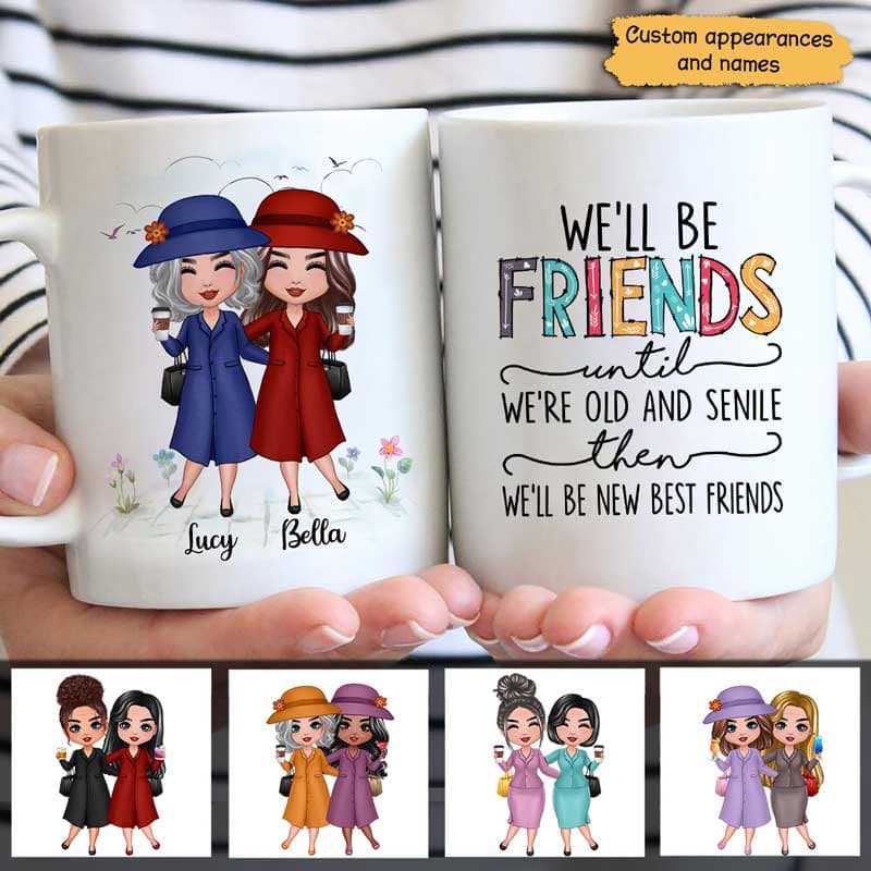 Old Doll Besties Best Friends Sisters Personalized Mug