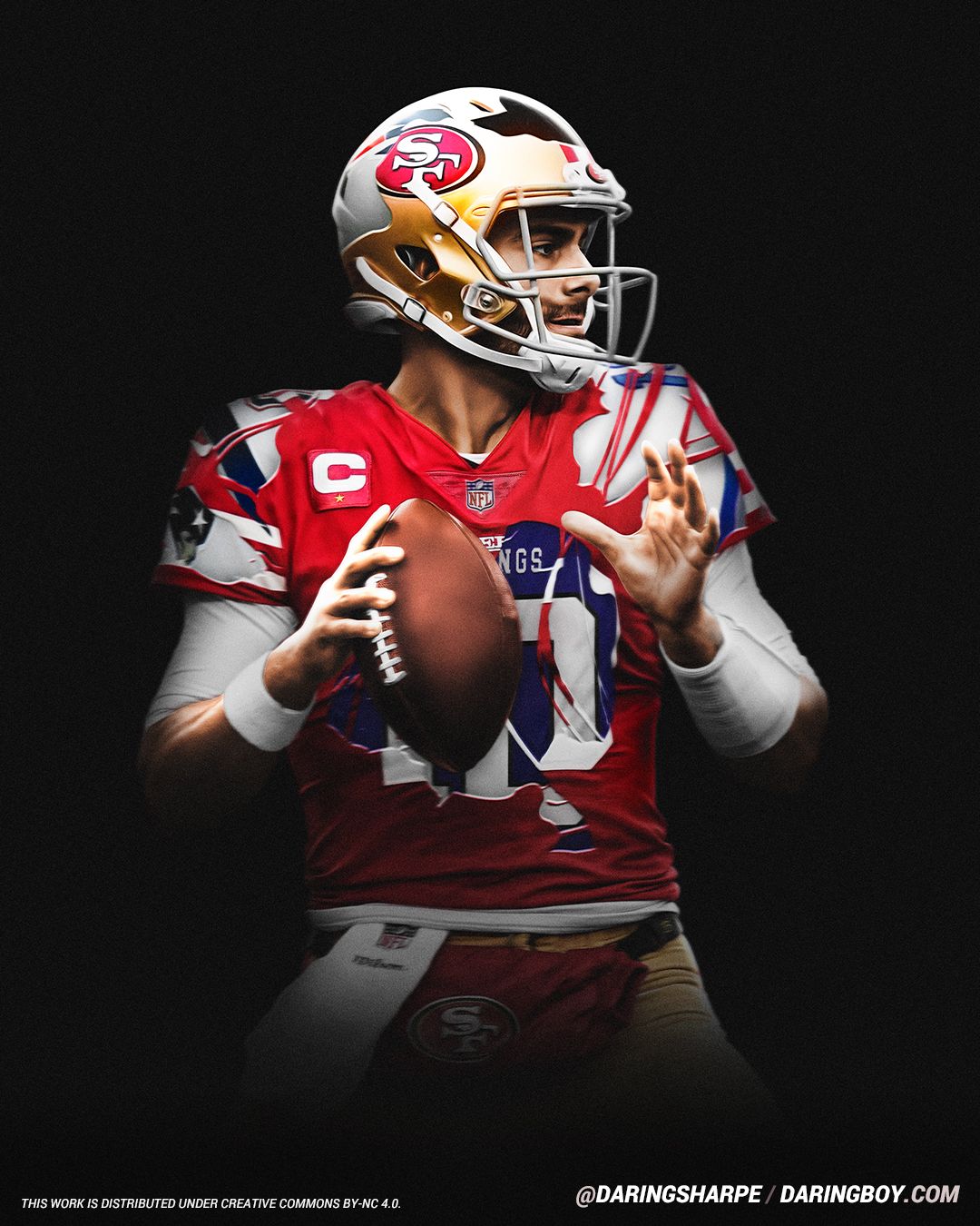 Jimmy Garoppolo #10 San Francisco 49Ers Patriots Panthers Mustangs Poster For Fans poster canvas