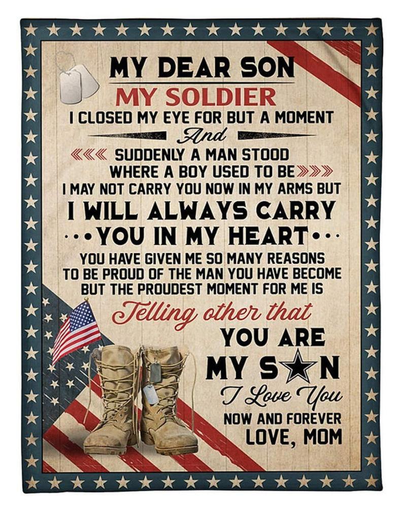 To My Son Blanket, Fleece Blanket, I Closed My Eye For But A Moment,Gift For Son Family Home Decor Bedding Couch Sofa Soft And Comfy Cozy