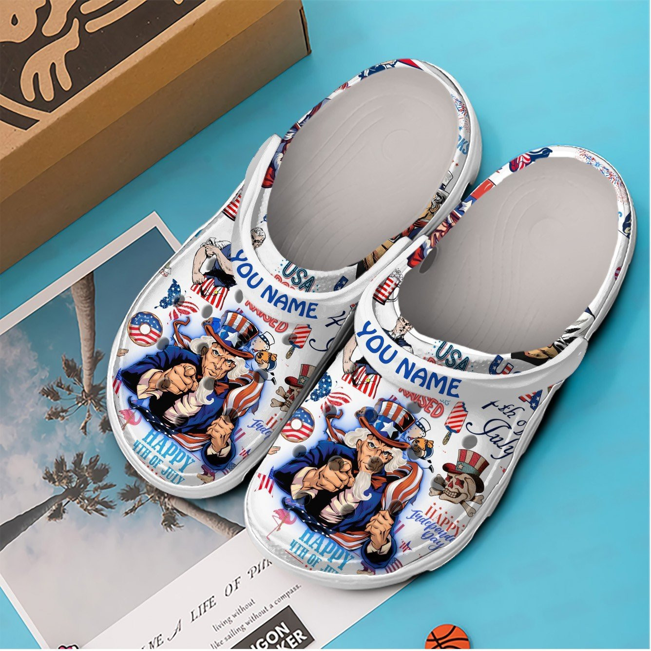 Uncle Sam Customized Crocss Clogs For Men Women And Kid Algfzn2W