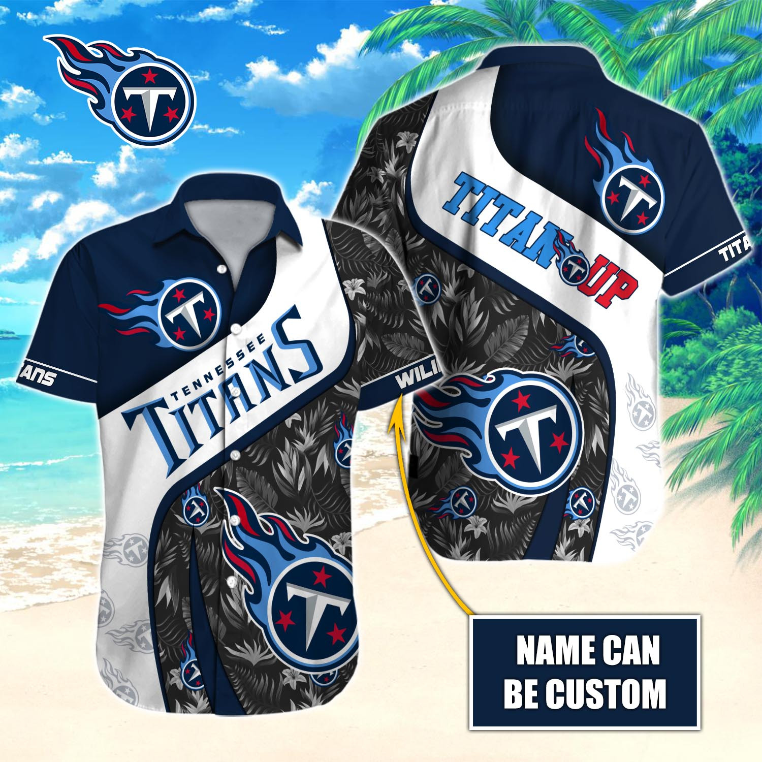 Tennessee Titans Nfl-Hawaiian Shirt Custom T-40669