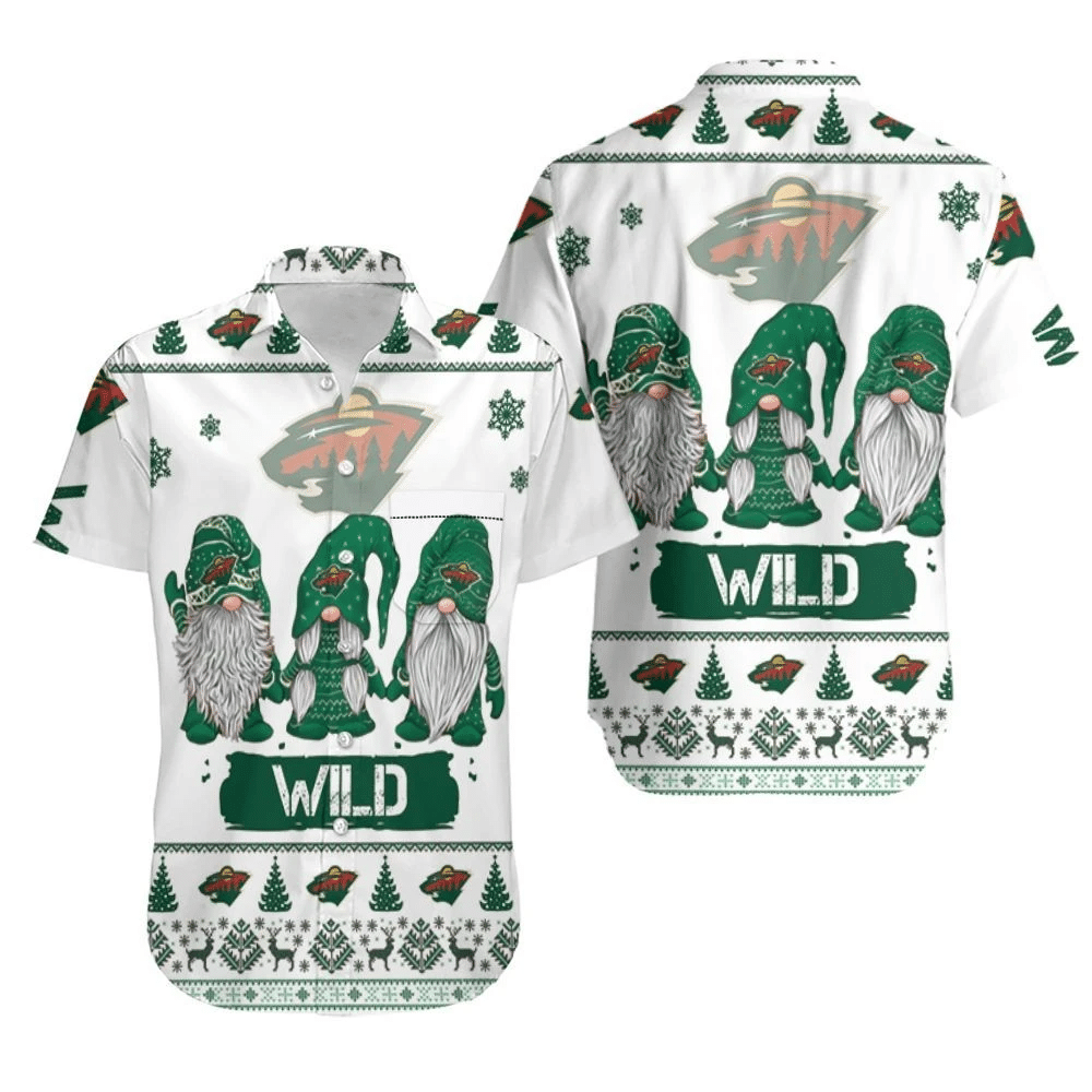 Christmas Gnomes Minnesota Wild Ugly Sweatshirt Hawaii Shirt Beach Set Ha1520