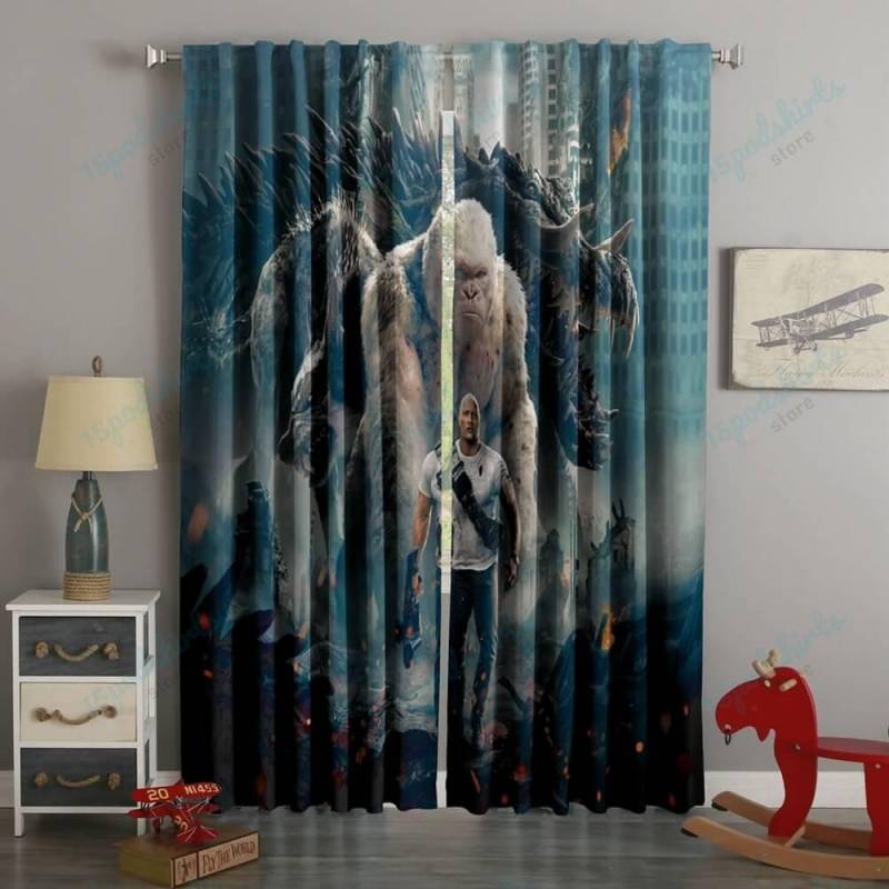 3D Printed Rampage Style Custom Living Room Curtains