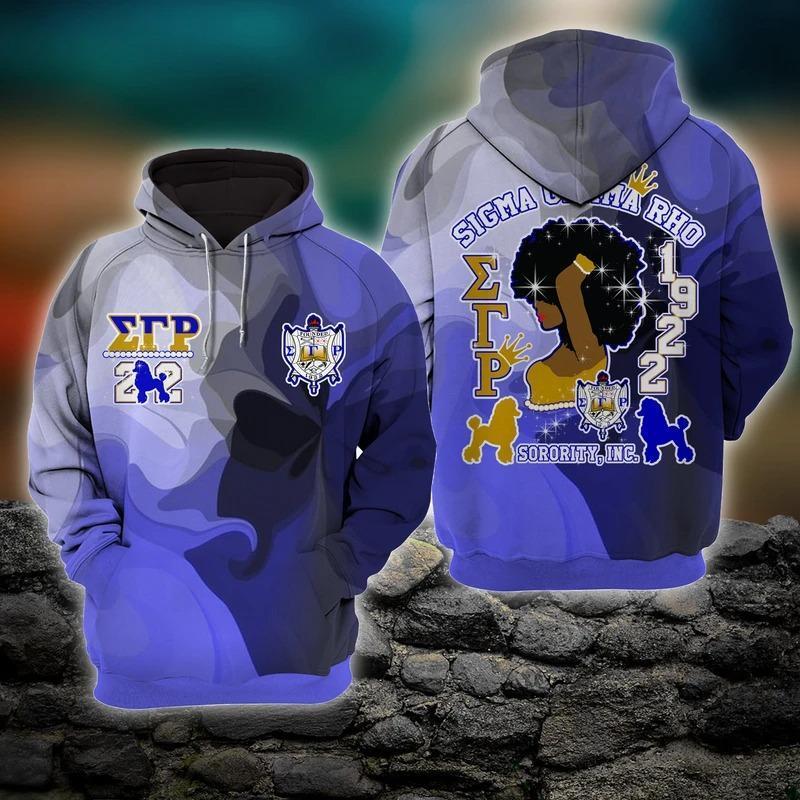 Wonderprint Hoodie – Sigma Gamma Rho Mix Marble Beautiful Girl Hoodie