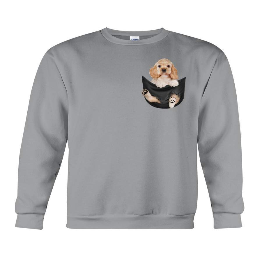 Cocker Spaniel In Pocket For Dog Lovers Custom Design Sweatshirt