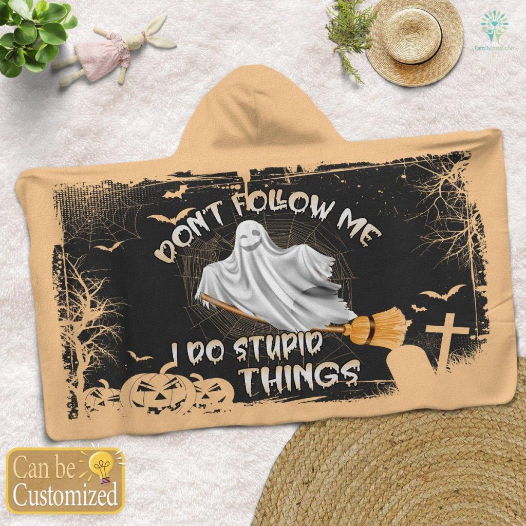 Don’T Follow Me Halloween Hooded Blanket