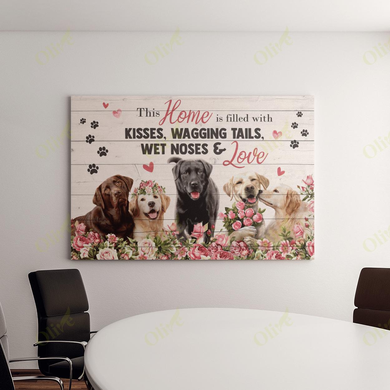 Labrador – This Home Filled With Love Canvas And Poster | Wall Decor Visual Art