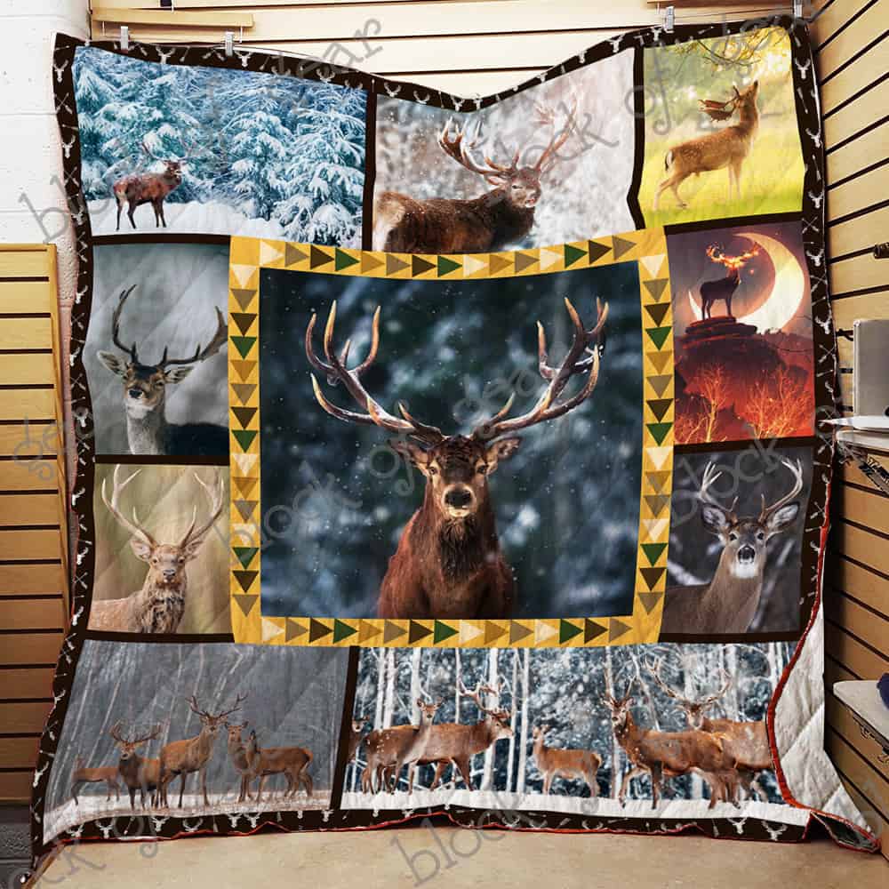 Animal Deers Winter Quilt Blanket