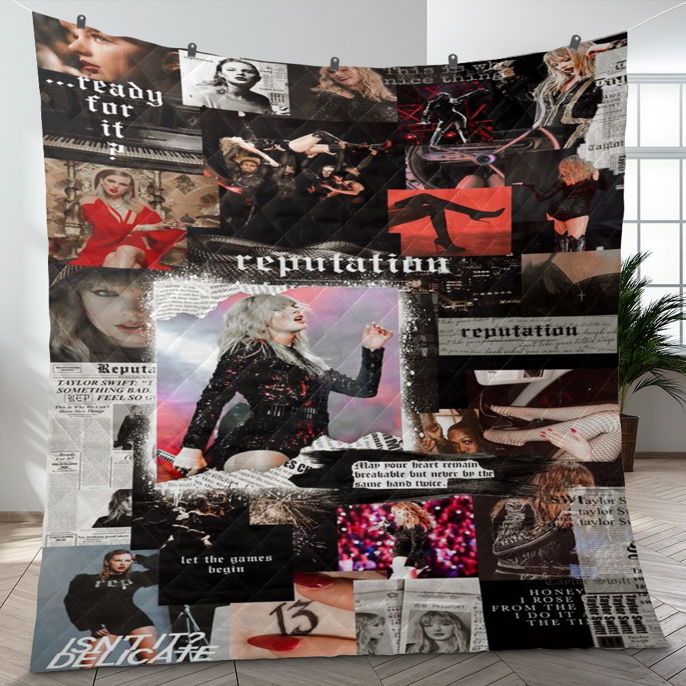 Taylor Swift Fan Gift, Taylor Swift Reputation Quilt Blanket