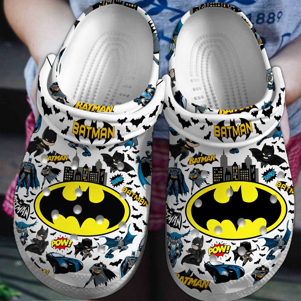 Batman Pow Movie Crocs Crocband Clogs Shoes Comfortable For Men Women and Kids 2