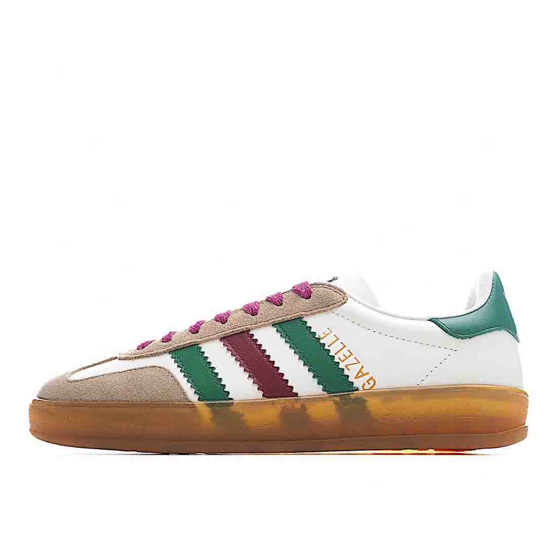 Adidas x Gucci Gazelle In White Leather Oatmeal Suede Shoes Sneakers SNK717242156