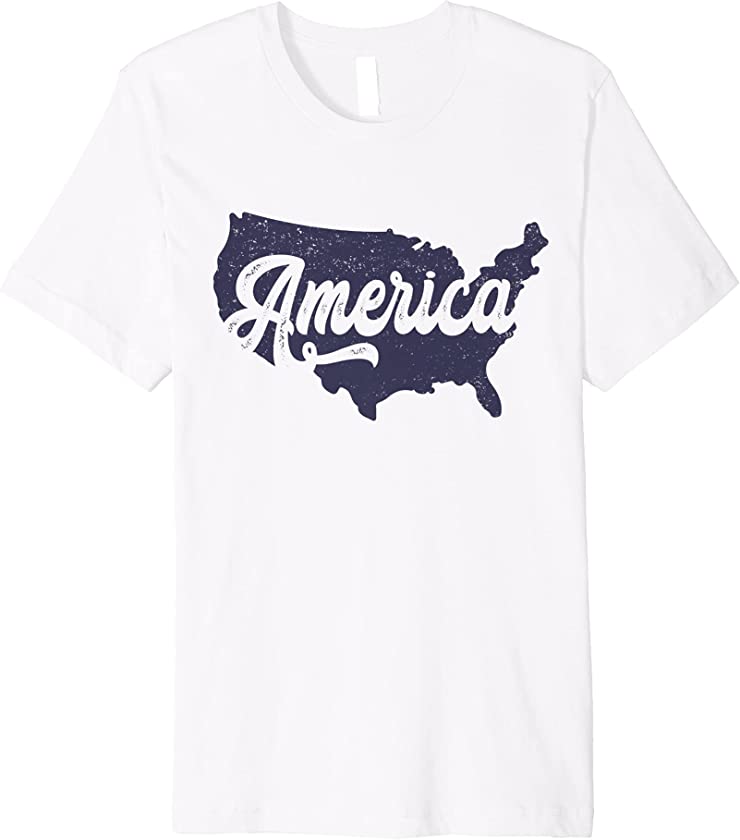 America Shirt Vintage 4th Of July Independence Memorial Day Premium T-Shirt