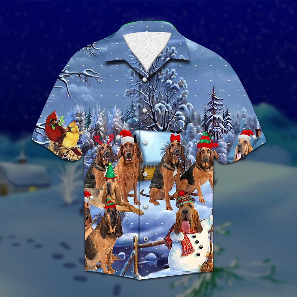 Bloodhound Christmas Hawaii Shirt For Men And Women Ha97921