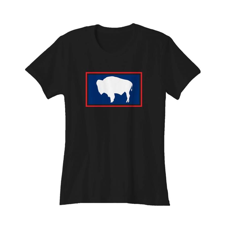 Wyoming Flag Buffalo Vintage Women’s T-Shirt