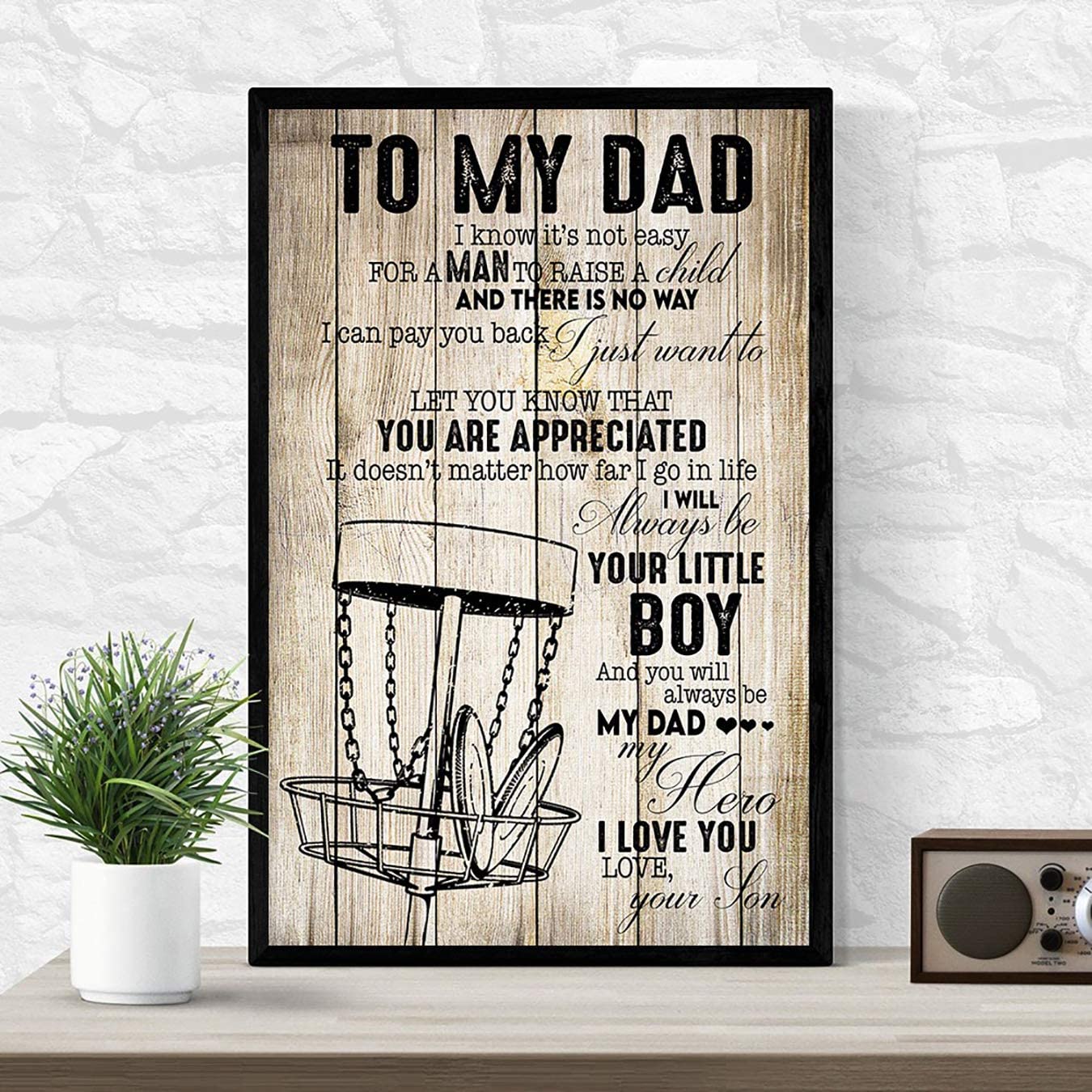 Poster Disc Golf Little Boy to Dad- House Decor – Motivational Wall Art – Aesthetic Posters – Vintage Posters