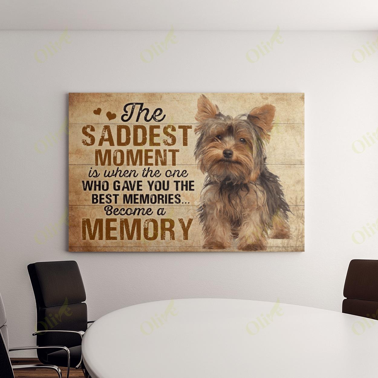 Yorkshire Terrier – Memory With You Canvas And Poster | Wall Decor Visual Art