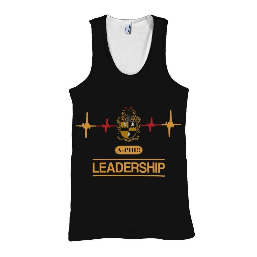 Wonderprint Tank Top  Alpha Phi Alpha Leadership Heartbeat Sphinx Tank Top