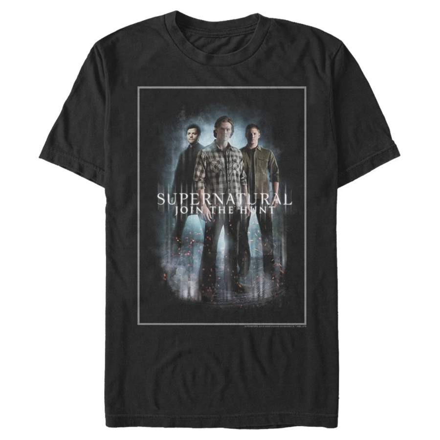 Supernatural Men’s Character Hunt Poster  T Shirt