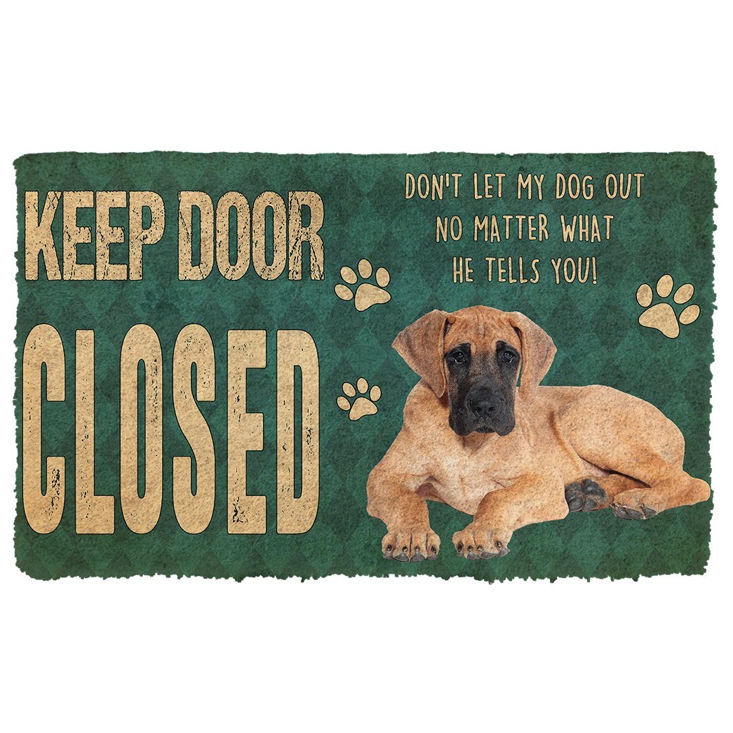 Gearhumans  Gearhuman 3D Keep Door Closed Great Danes Dog Custom Gender Doormat