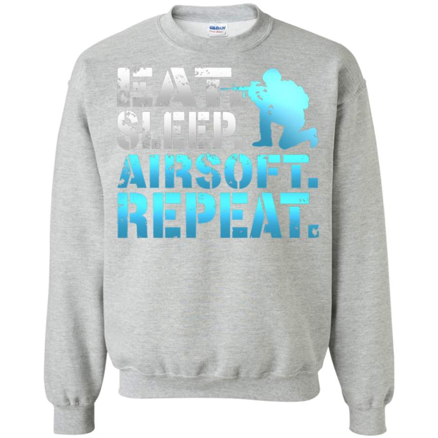 AGR Eat Sleep Airsoft Repeat Crewneck Pullover Sweatshirt