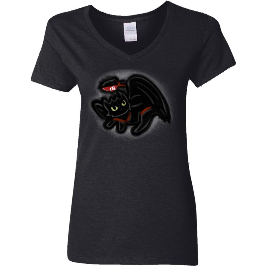 Toothless Simba Women’s V-Neck T-Shirt