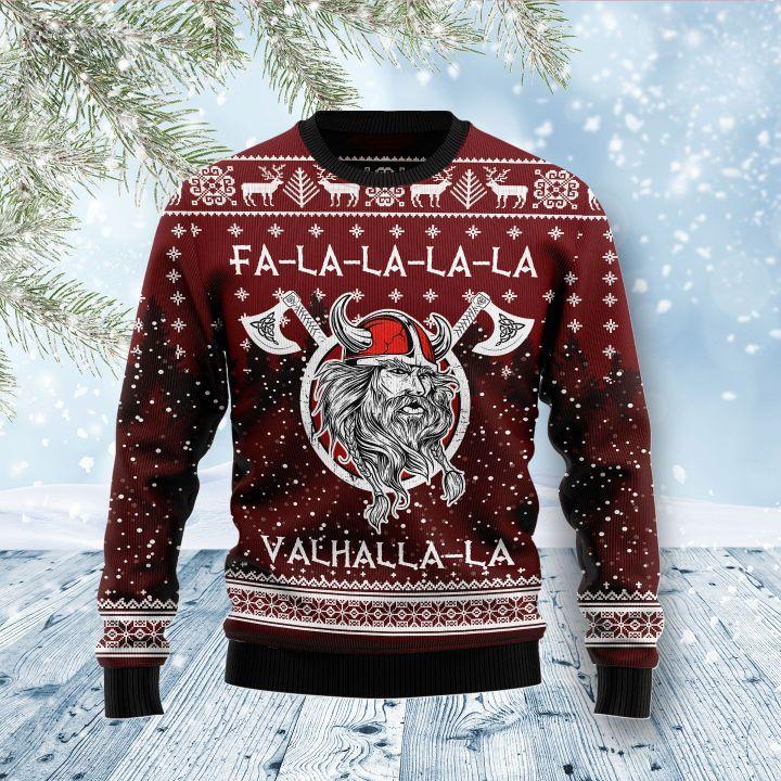 Vikings Fa La La La Ugly Christmas Sweater | Unisex | Adult | Us1488