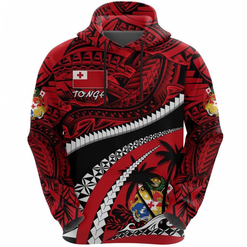 Tonga Hoodie Polynesian Shark Tattoo HD01348