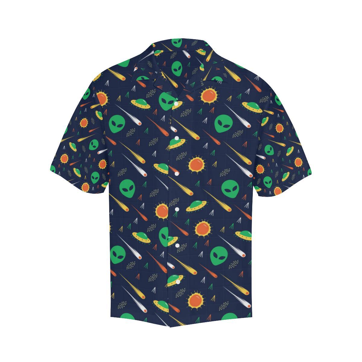 Ufo Alien Hawaii Shirt Comet Pattern Aloha Ha110559