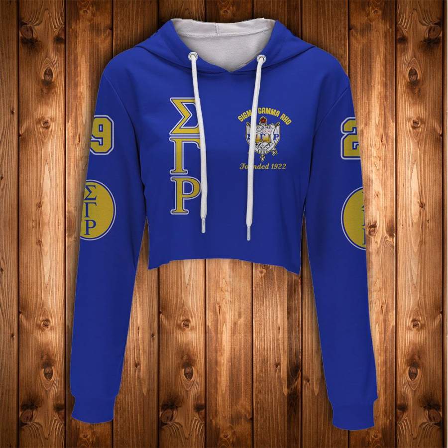 SIGMA GAMMA RHO CROP HOODIE 2120203