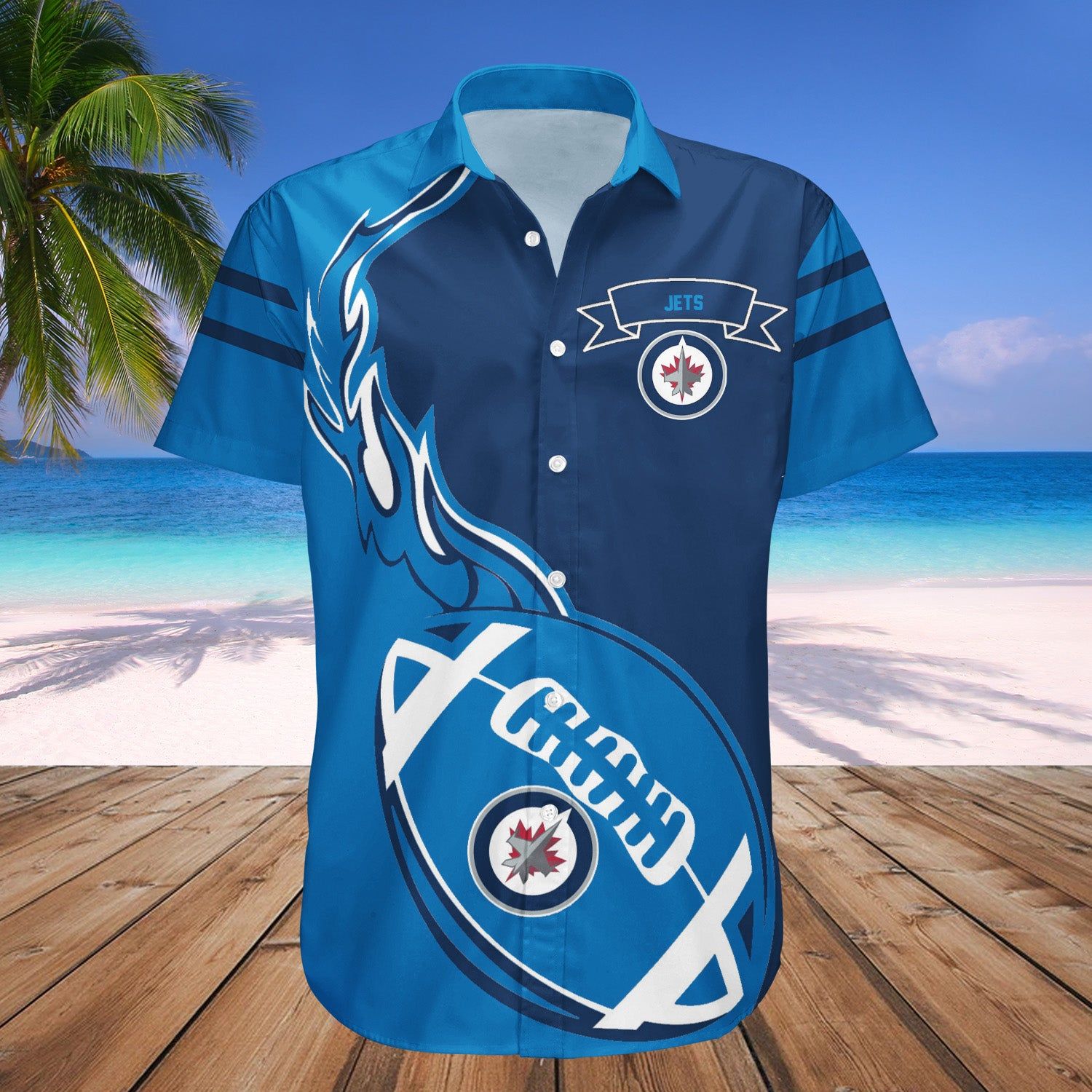 Winnipeg Jets Hawaii Shirt Set Flame Ball – Nhl