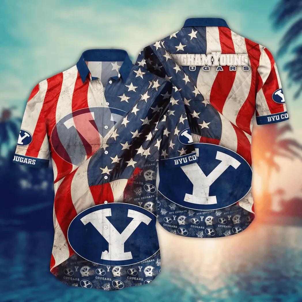 Byu Cougars Ncaa Flower Aloha Hawaiian Shirt 10, Ncaa Hawaiian Shirt
