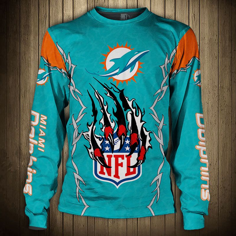 Miami Dolphins Sweatshirts Claw