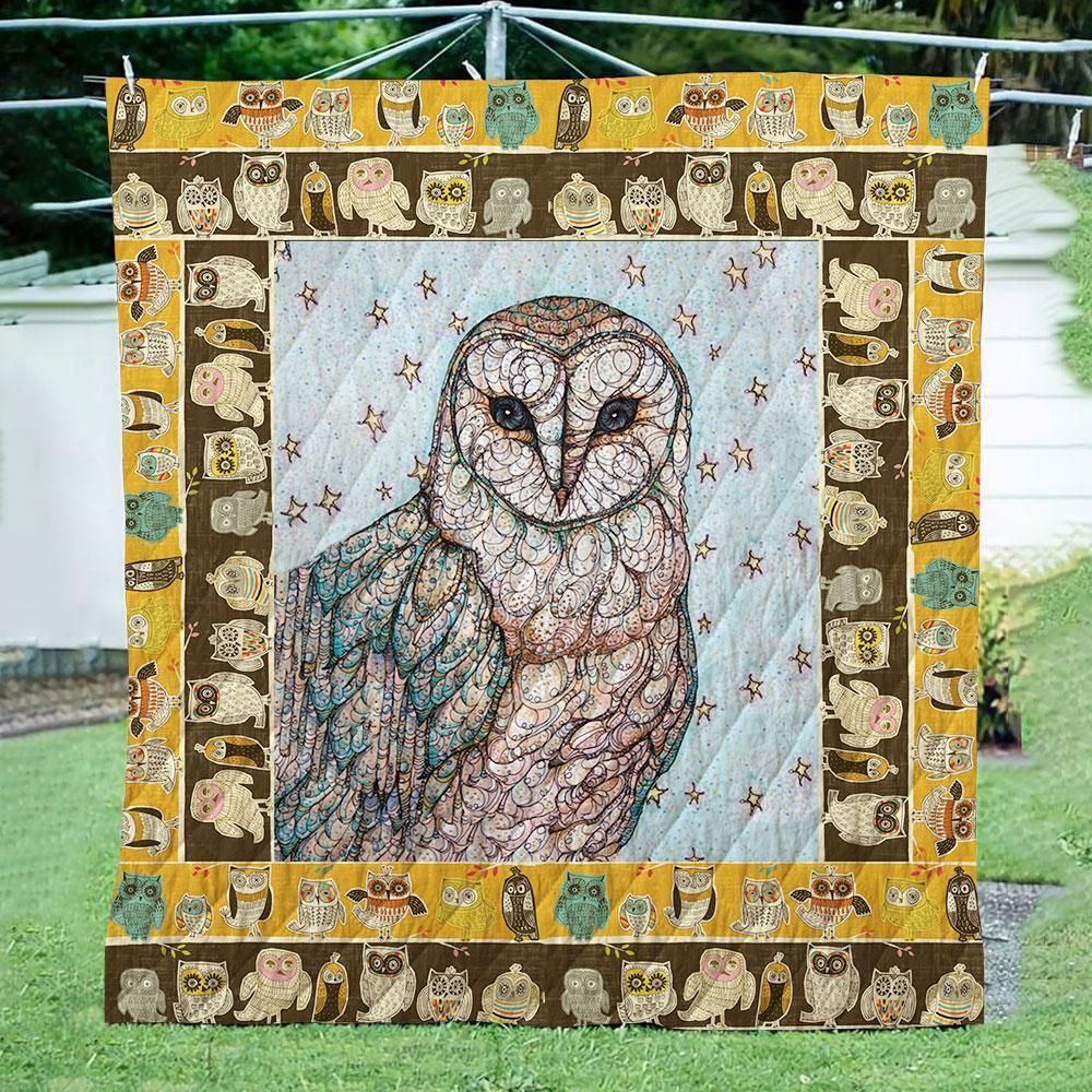 Animal  Cute Cat Owl  Quilt Blanket