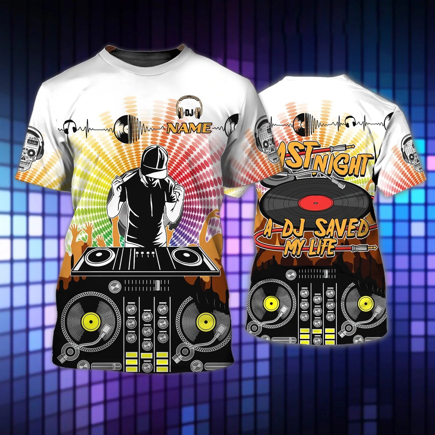 Personalized Dj Shirt, A Dj Save My Life 3D All Over Print T Shirt, Music Shirt, Dj Gift