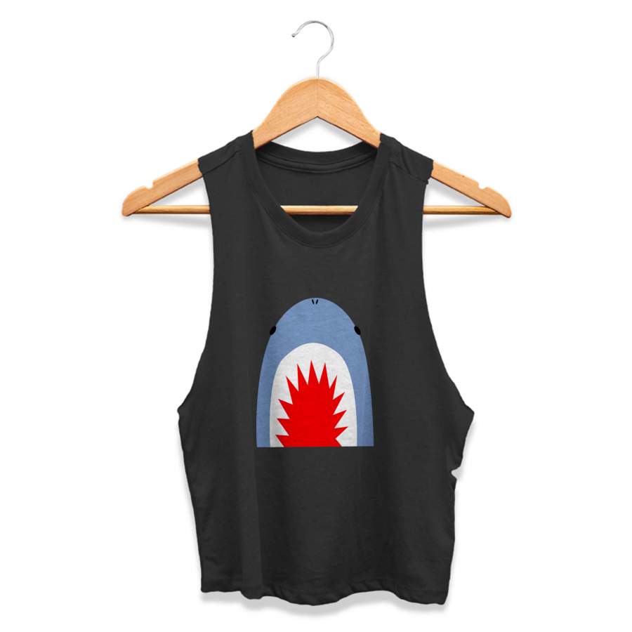 Shark Beach Towel Cute CPY Womans Crop Tanktop Tee