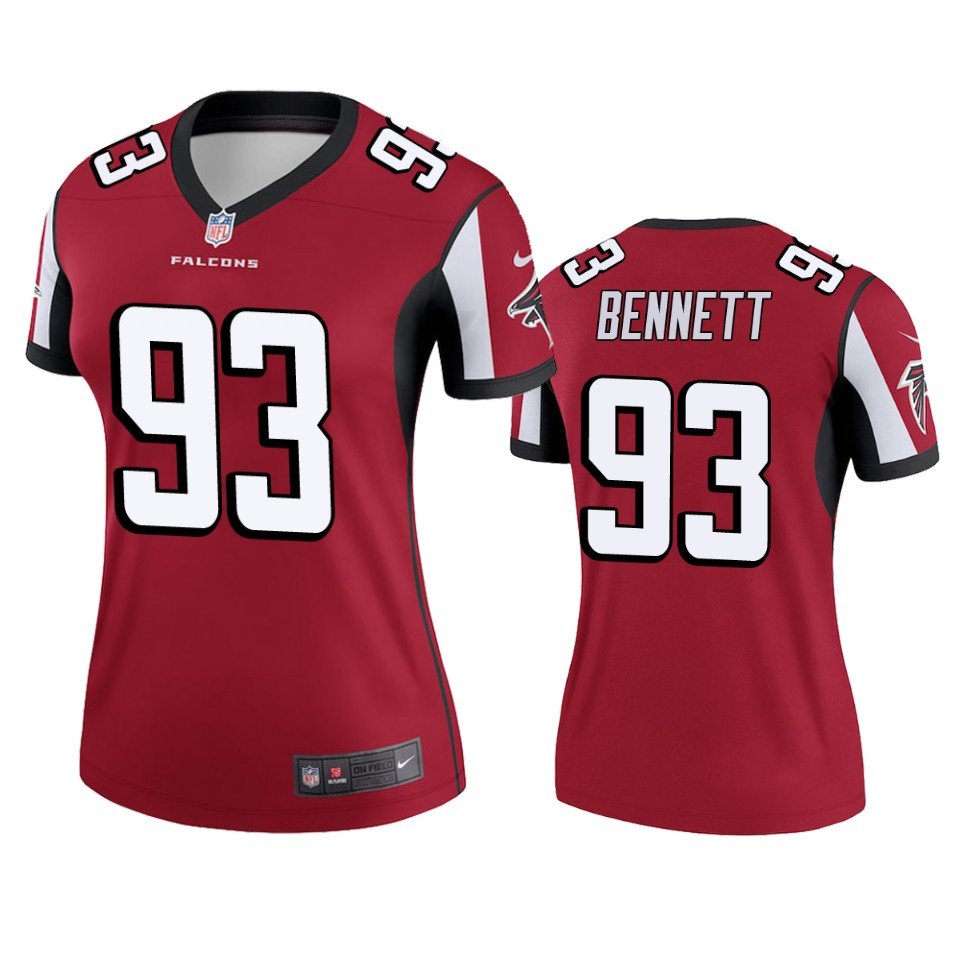 Atlanta Falcons #93 Michael Bennett Red Legend Jersey – Womens