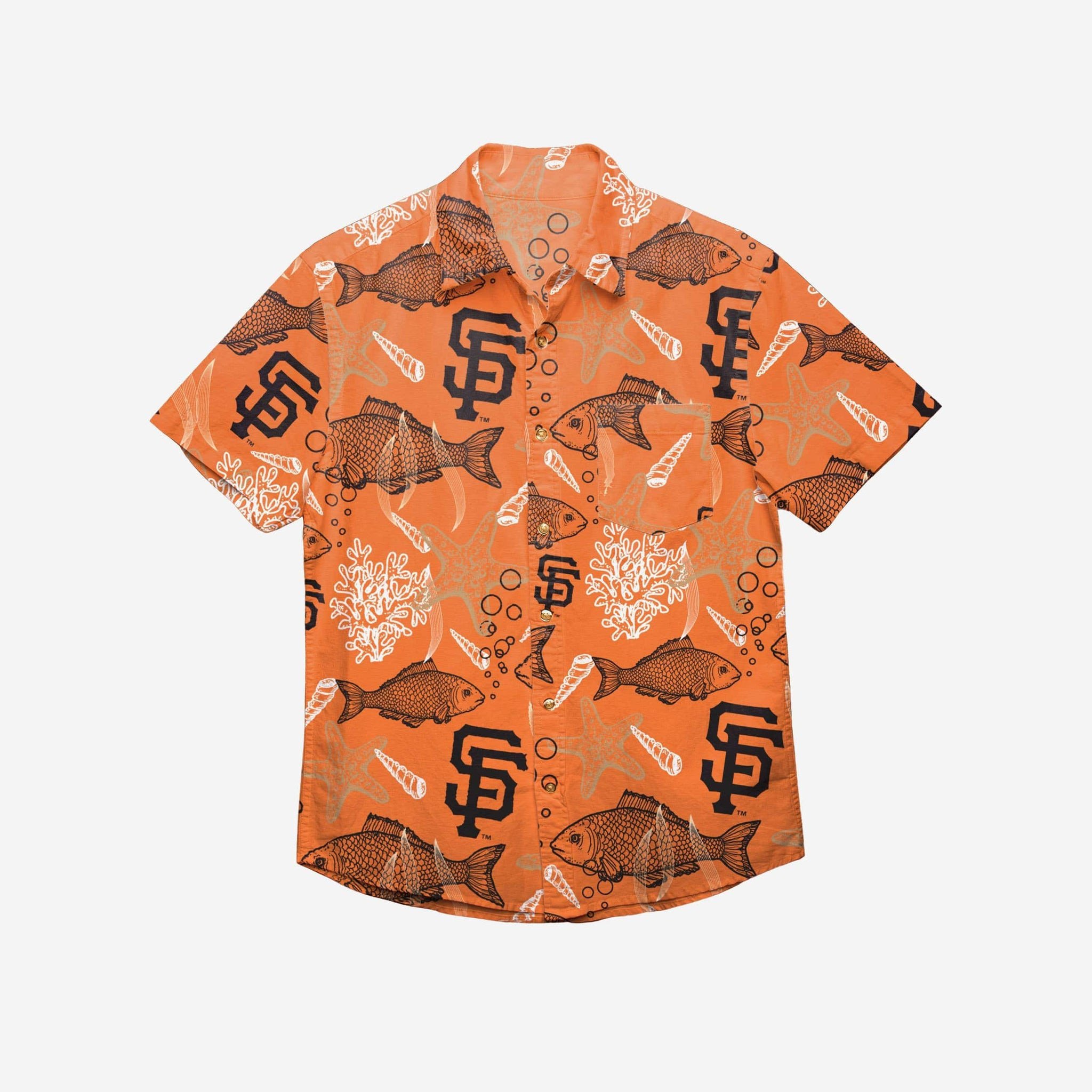 San Francisco Giants Floral Button Up Hawaii Shirt Ha55346