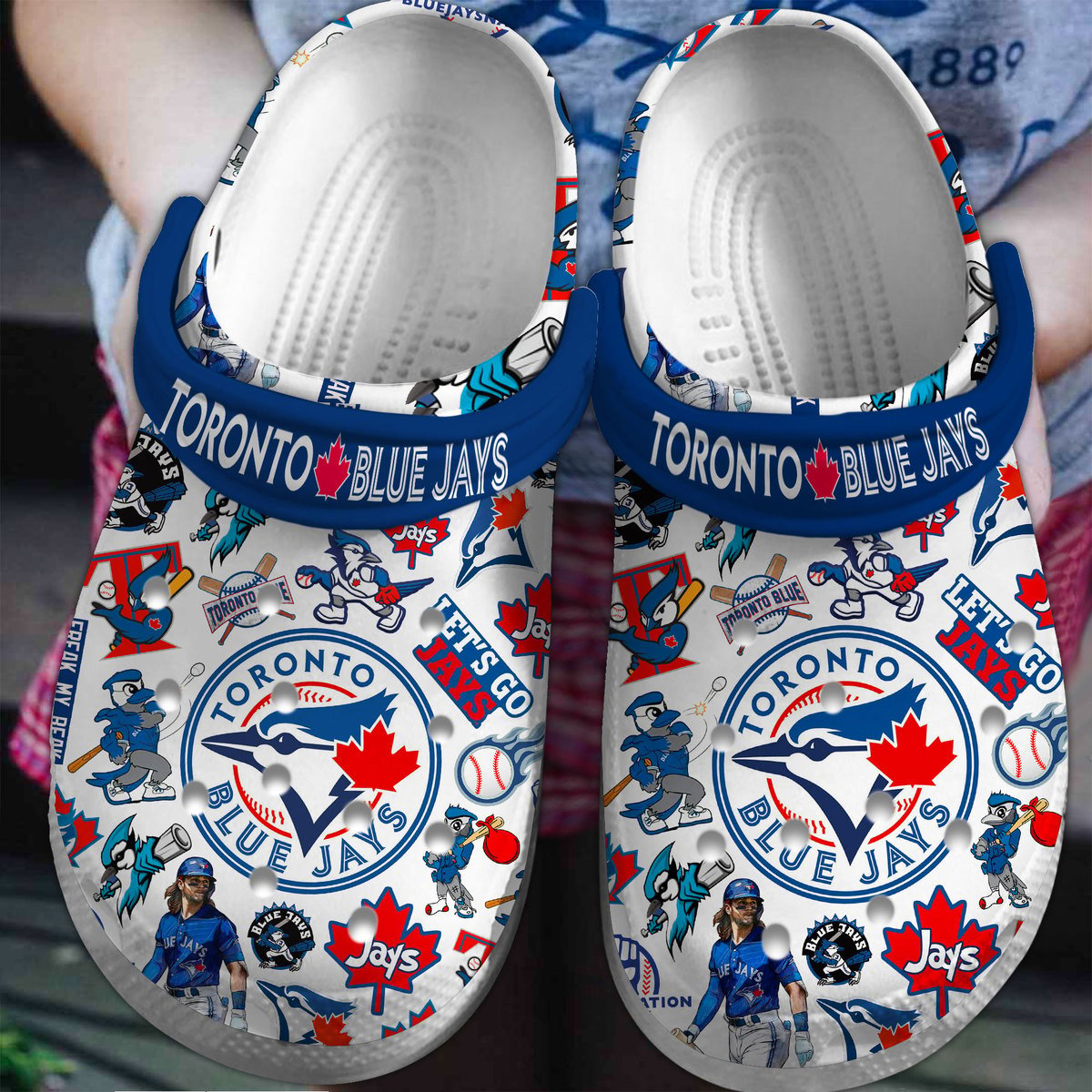 Toronto Blue Jays MLB Sport Crocss Crocband Clogs Shoes Comfortable For Men Women and Kids