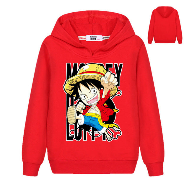 Hot Fashion Boys One Piece Luffy Design Cotton Hoodie